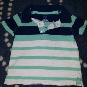 Carter's baby boy striped polo. 6 months